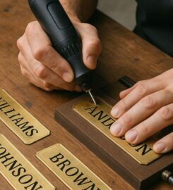 Name Plate Maker in Ahmedabad, Manufacturer of Metal Labels-Shreenath Screen & Labels
